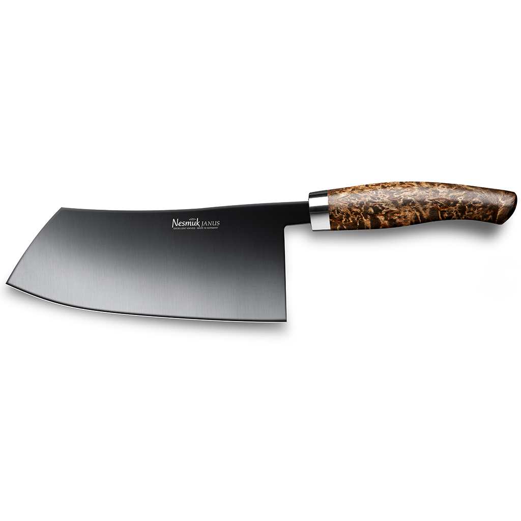Nesmuk Janus Chinesischese chef´s knife karelian birch burl