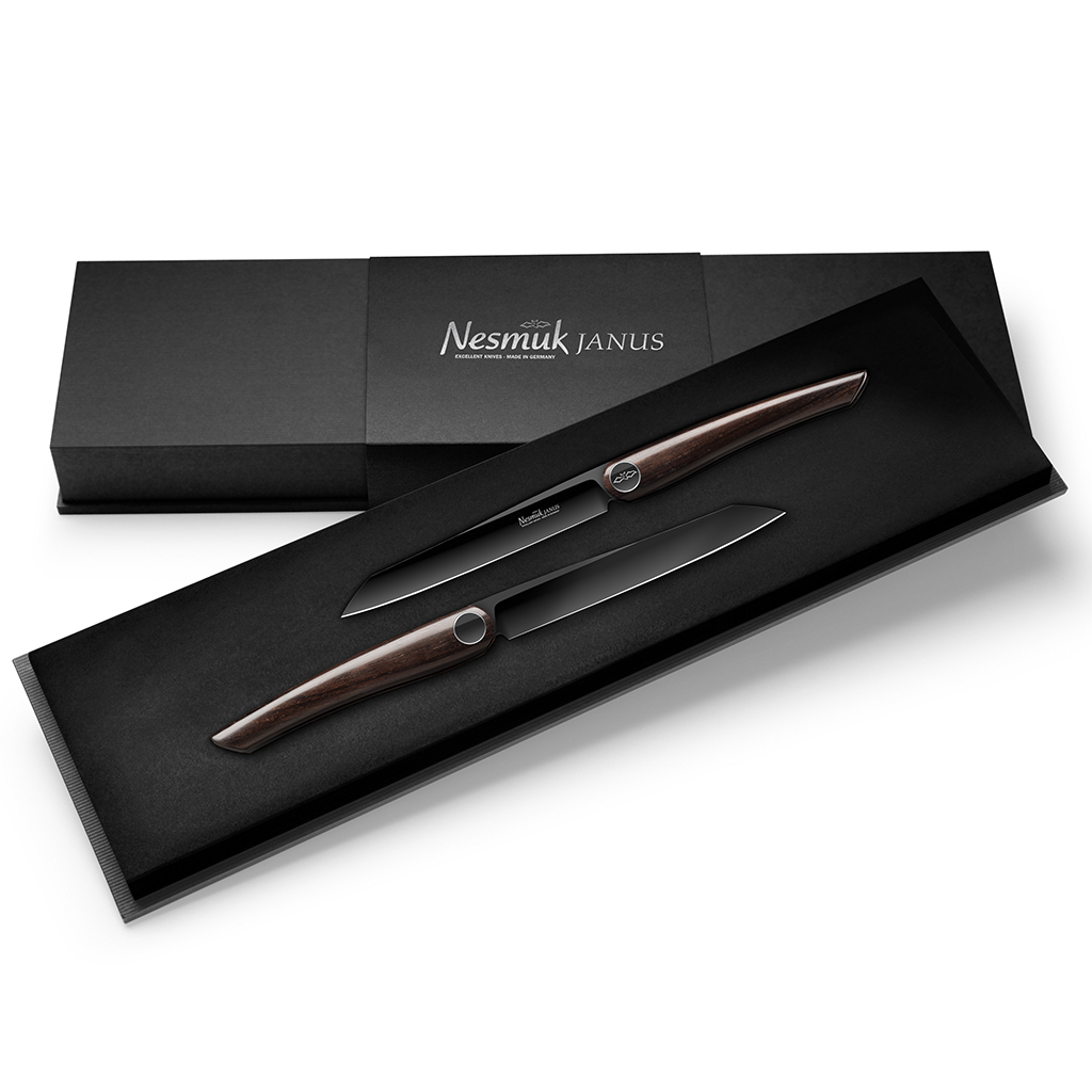 Nesmuk Janus Steak knives grenadilla case
