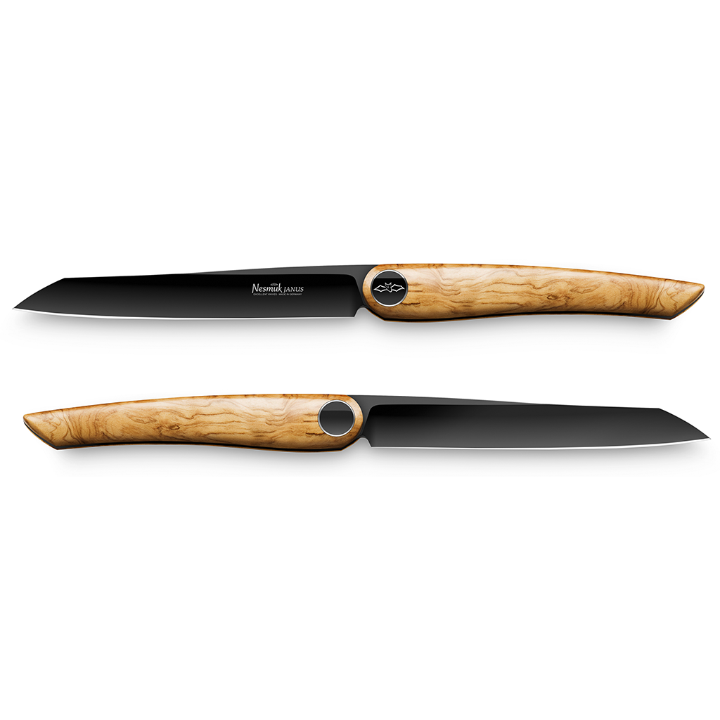 Nesmuk Janus steak knives olive wood
