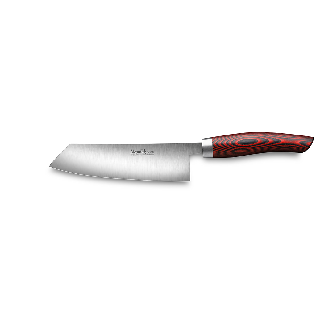 Nesmuk Soul chefs knife 140 micarta red