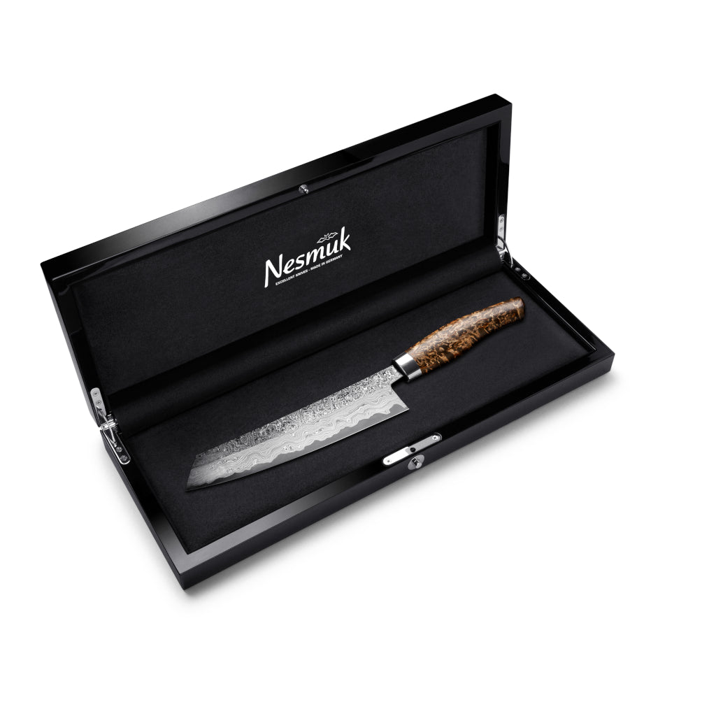 Nesmuk Exklusiv C150 chef´s knife Karelian birhc burl case