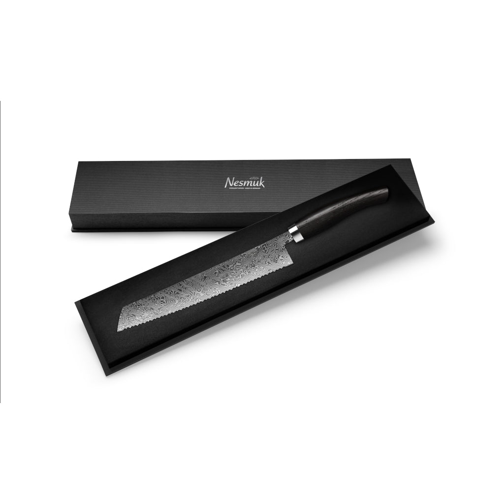 Nesmuk Exklusiv bread knife 270 boak oak case