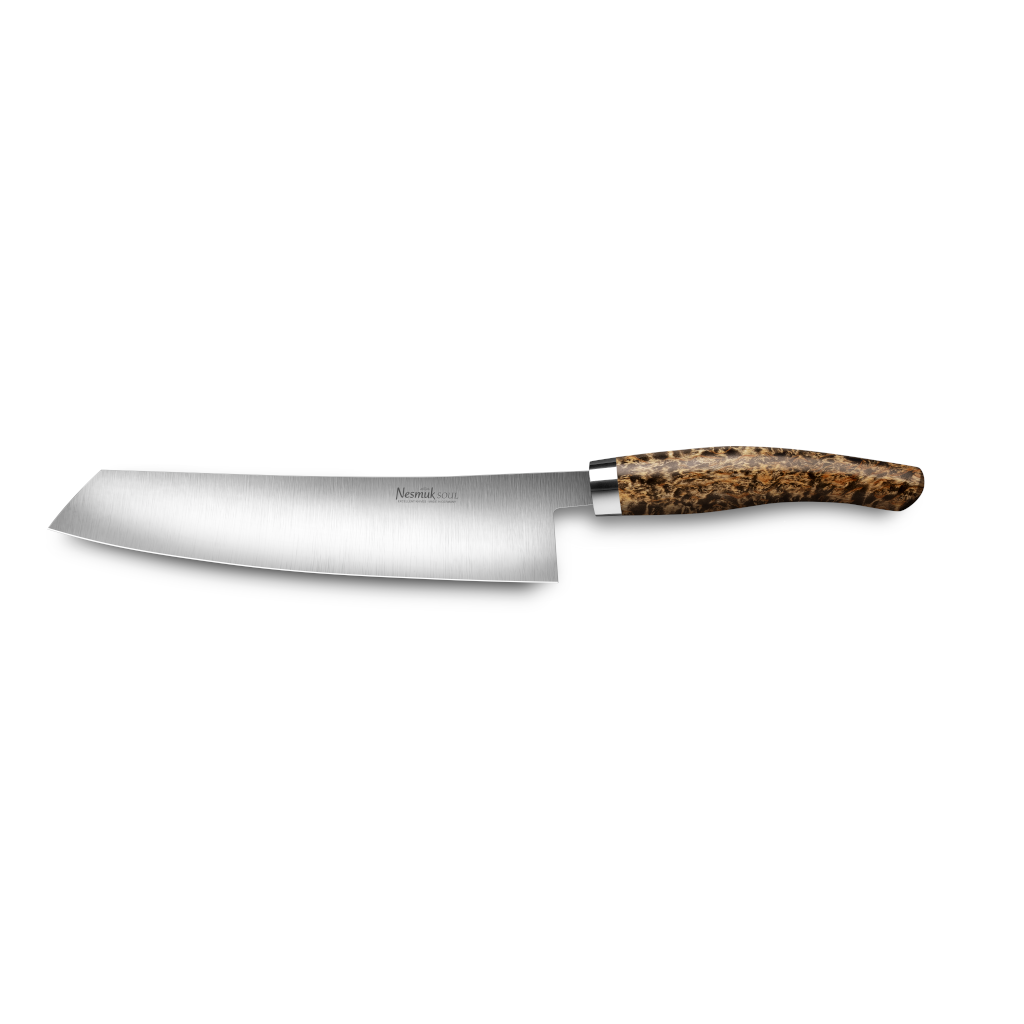 Soul chefs knife 240 karelian birch burl