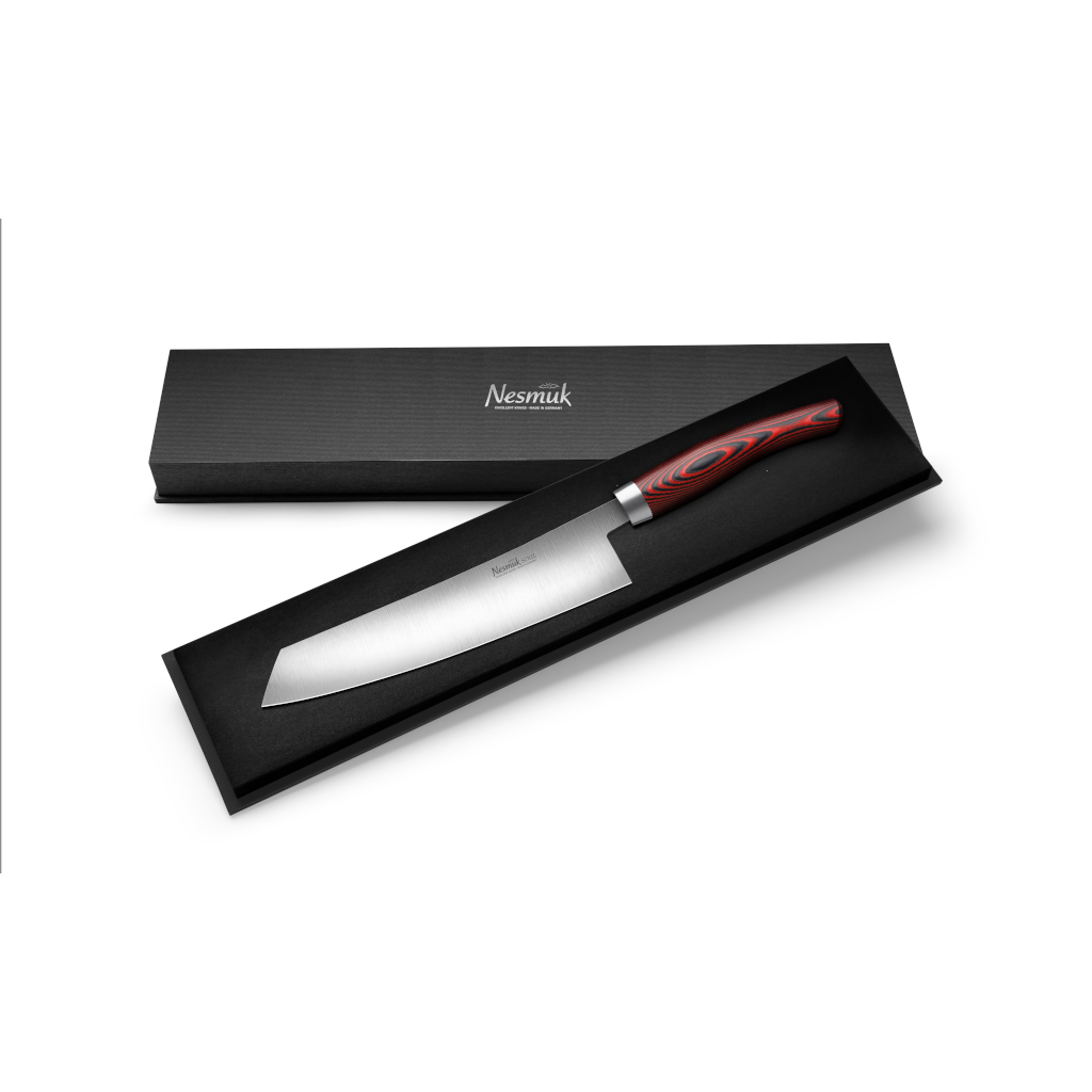 Soul chefs knife 240 micarta red case