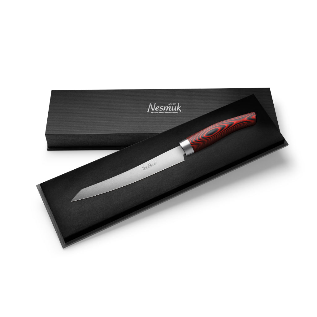Nesmuk Soul Slicer 160 Micarta Red case