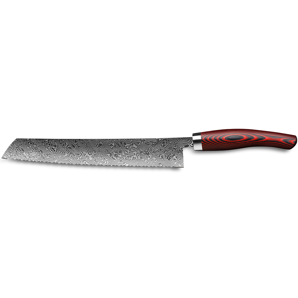 Nesmuk Exklusiv bread knife 270 micarta red
