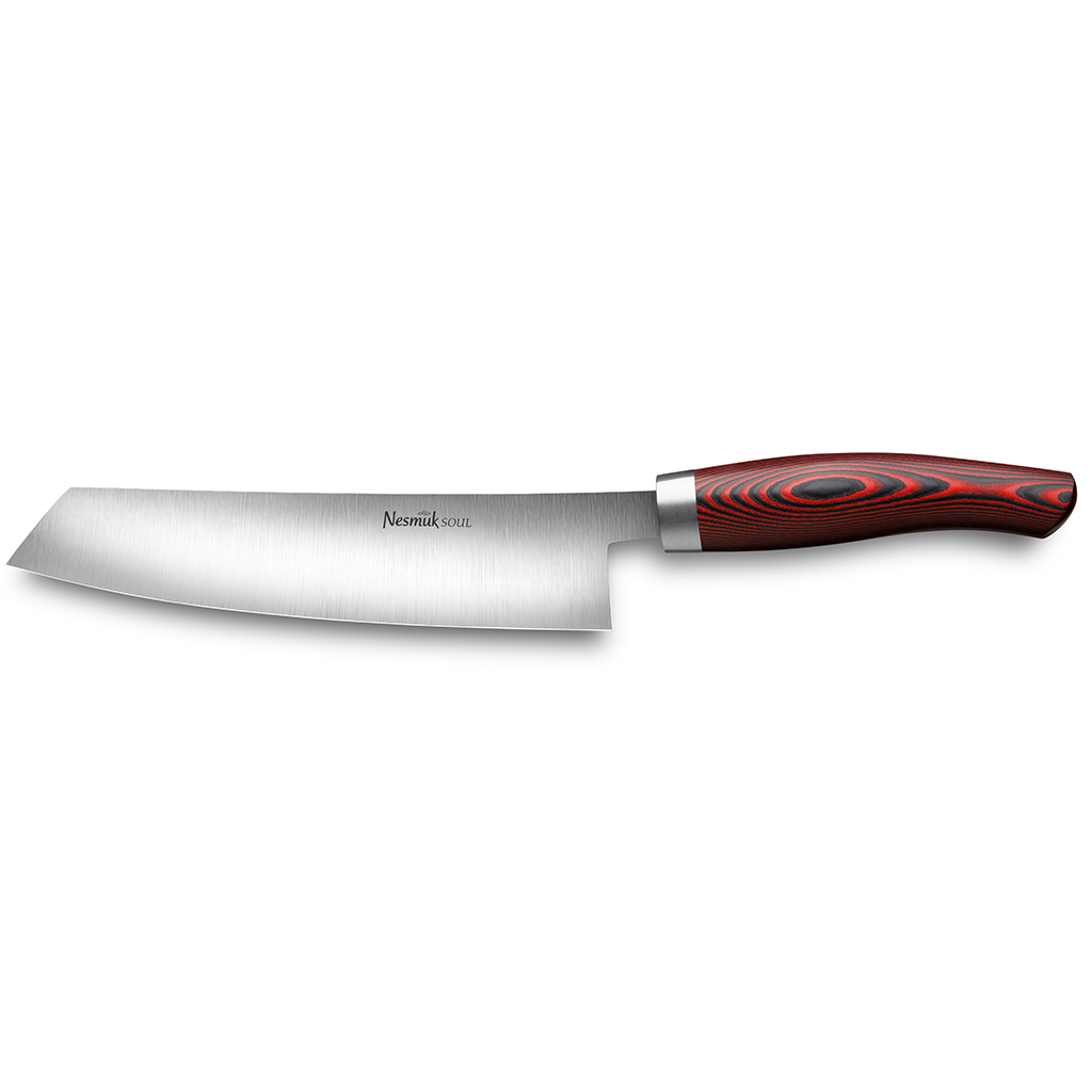 Nesmuk Soul Chefs knife 180 Micarta Red